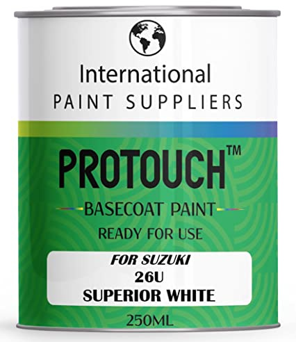 PROTOUCH FOR SUZUKI 26U SUPERIOR WHITE BASECOAT RFU READY FOR USE THINNED CAR PAINT 250ML TIN