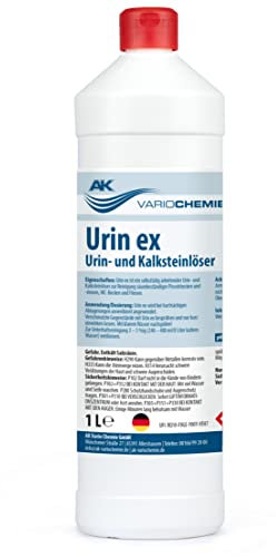 Urinsteinentferner EXTRA STARK - Urin EX 1000ml - Profi Urin- & Kalkstein-löser - biologisch abbaubar - WC-Reiniger antibakteriell und gegen Gerüche - AK VARIOCHEMIE, Made in Germany