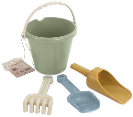 Miniland ECO Junior Sand Set Cool - Beach toy for children with different tools to play in the sand