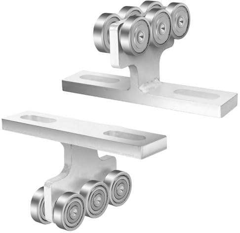 Conjunto de Carro de 6 Ruedas para Polipasto Eléctrico, Capacidad de Carga de 255 Kg, Rodamientos de bajo Ruido, Adecuado para Instalación de Polipasto, 2 uds.