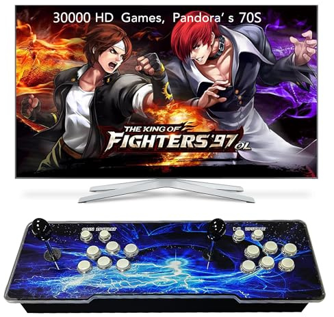 FHYRGF [32000 in 1 78S Pandora Box Arcade Game Console compatibile con PC e proiettore e TV, giochi 3D 1-4 giocatori Doppio Joystick Lista preferiti Categoria di giochi Salva/Cerca/Nascondi/Pausa
