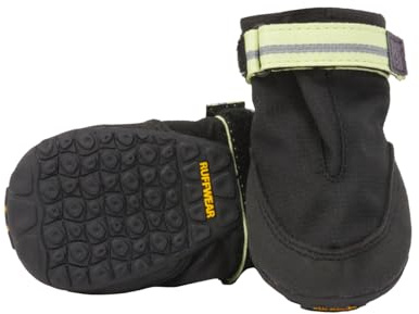 RUFFWEAR Summit Trex Hundeschuhe, mittelgroße Hundestiefel und Hundelaufschuhe, Hundewanderstiefel zum Wandern, Outdoor-Hundepfotenschutz, Größe M, Obsidianschwarz (Paar)