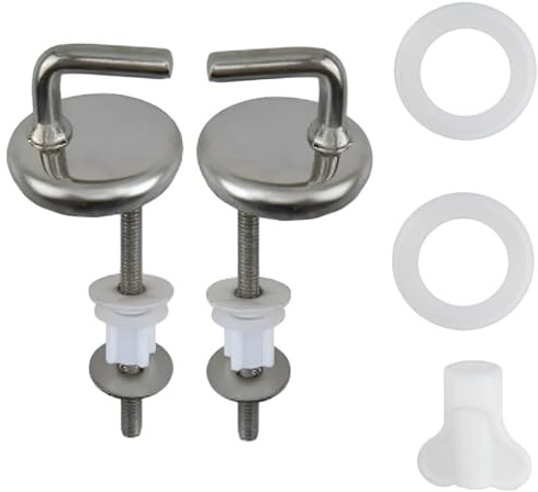 2 Pack Toilet Seat Hinges - Easy and Fast Installation, Compatible with Most Standard Toilets