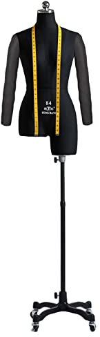 Kleiderform-Nähschaufensterpuppe, weibliche Schaufensterpuppe/Schneiderpuppe mit weichen Armen zum Nähen von Kleidung für Mädchen und Frauen, Erwachsene, volle Größe (Farbe: Schwarz, Größe: XXL)