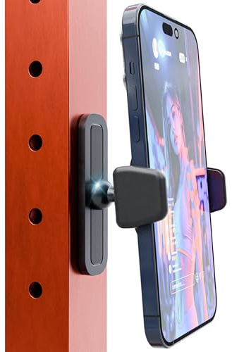 Magnetic Phone Holder for Gym, Magnetic Tripod for iPhone, Metal Mount