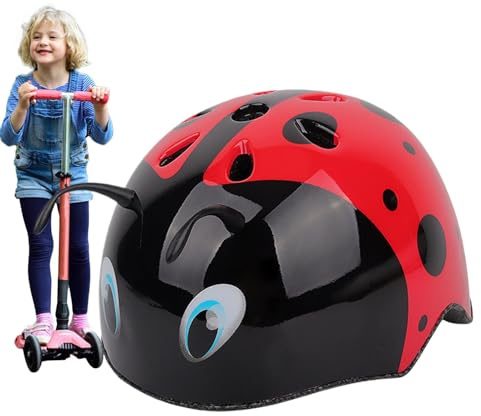 Nyckelpiga hjälm barn hjälmmotstånd, hjälm cykling hjälm, lätt och småbarn storlek för pojkar och flickor i åldrarna 0-5 år
