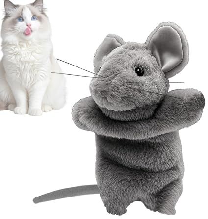 Cat Arm Wrestle Puppet - Stuffed Mice Glove Toy, Engaging Pet Game | Interactive Hand Puppet for Indoor Entertainment, Safe Playtime and Active Stimulation for Cats and Curious Puppies