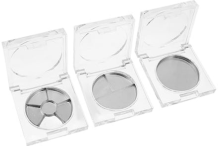 CLISPEED Caja Transparente Para Sombras De Ojos y Rubor Recargable 15 Piezas 40mm Organizador De Cosméticos Compacto Profesional Para Maquillaje