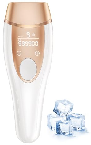 Haarentfernungsgerät für Damen & Herren 21J mit Kühlfunktion & 600–1200 nm Rotlicht – Schmerzfreie Haarentfernung Zuhause, 9 Stufen, 999.900 Blitze, für Körper, Achseln & Bikinizone