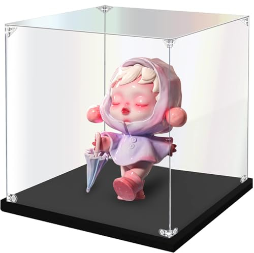 Acryl Vitrine Schaukasten, Stapelbare kleine Modell Vitrine Showcase | Staubdichte Schaukasten Display Box für Blind Box, Modellautos, Sammelfiguren | Transparentem Plexiglas vitrine 15x15x15cm