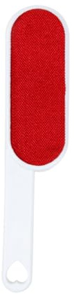Cepillo para Pelusa de Doble Cara Mango Abs, Quitapelusas | Diseño Bilateral, Orificio Mango, Blanco y Rojo, para Ropa y Traje, Quita Polvo y Pelo