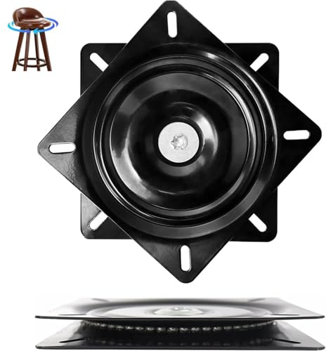 Ajxwde Swivel Chair Turntable, Rolling Swivel Plate, Swivel Tray Ball Bearing, 360° Ball Bearing Turntable, 177 x 177 x 28 mm, for Kitchen Cabinets Countertop Pantry（7inch）