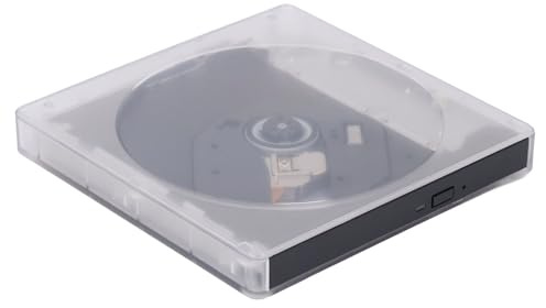 ASHATA Externe Optische Laufwerksbox, Schmal, Langlebig, Unterstützt das Brennen von Laufwerken für Laptops, CDs, DVDs, BDs, USB 3.0-Gehäuse, Hochleistungs-Datenkabel