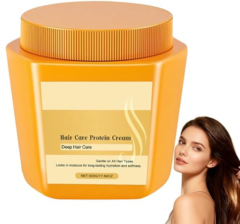 Intensive Aminosäure Haar Protein Creme, Vogelnest Aminosäure Haarmaske, Tiefenwirksame Feuchtigkeitsspendende Haarmaske Für Trockenes Und Geschädigtes Haar, Glättende Pflegende Haarcreme (1)