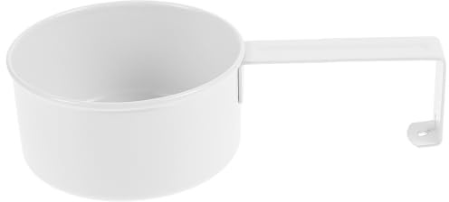Hemobllo Misurino per Detersivo in Polvere Bianco in Metallo Paletta per Bucato Resistente con Design Ergonomico Cucchiaio Dosatore Versatile per Cibo per Animali Riso e Cereali con