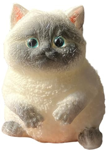 Faloyy Quetschspielzeug, Katzen-Stressball, süßes Siamkatzen-Stress-Quetschspielzeug für Kinder, langsam ansteigende, ultraweiche Angstlinderungswerkzeuge als Partygeschenk
