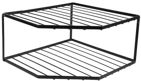 ISCBAFYX Rastrelliera salvaspazio per pentole in Metallo - Pentole angolari e padelle per lavello da Cucina - Supporto per ripiano in Filo Metallico per Piano di Lavoro e pentole - Portapiatti