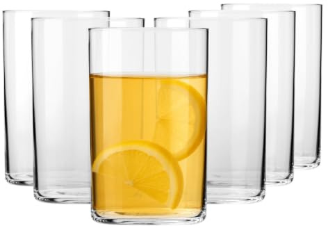 Krosno Bicchieri per Tè e Acqua Set di 6, 250 ml, Collezione Polka | Semplici tumbler per caffè, bevande calde e fredde, succo, Cristallo senza piombo, Lavabili in lavastoviglie, Vetro classico
