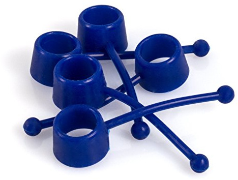 AFH Webshop DynoEx Trainer Deluxe | Handtrainer Fingertrainer | Handtrainingsgerät | Fingertrainingsgerät (5 x Expanderbänder | 5 cm | mitttel)