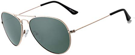 ROCF ROSSINI Polarisierte Pilotenbrille Damen Verspiegelt Piloten Sonnenbrille Herren Retro-Brillen Unisex UV400 Schutz mit Box (Gold/G15)