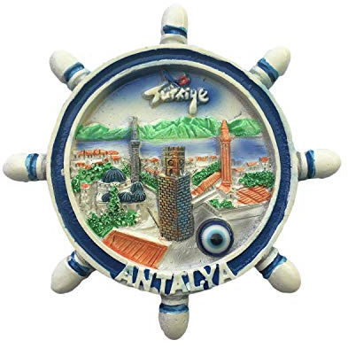 Antalya Kühlschrankmagnet, Türkei, 3D-Ruder, Kunstharz, Reise-Souvenirs, handgefertigte Dekoration für Zuhause und Küche, Antalya-Kühlschrankmagnet, Sammlung, Geschenk