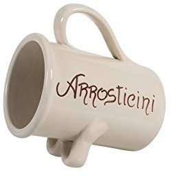 Vulcania Portarrosticini, Ceramica Beige, cm14