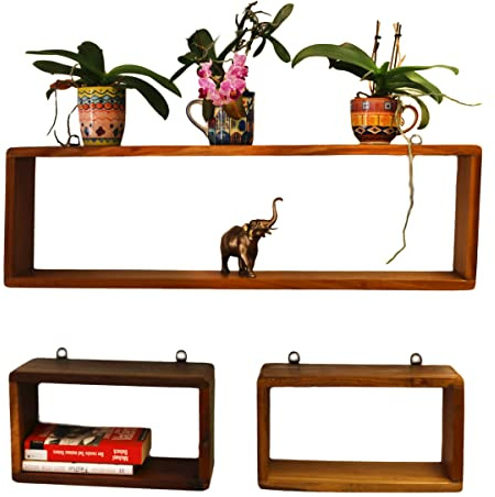 Gall&Zick Wandregal aus Massivholz Set von 3