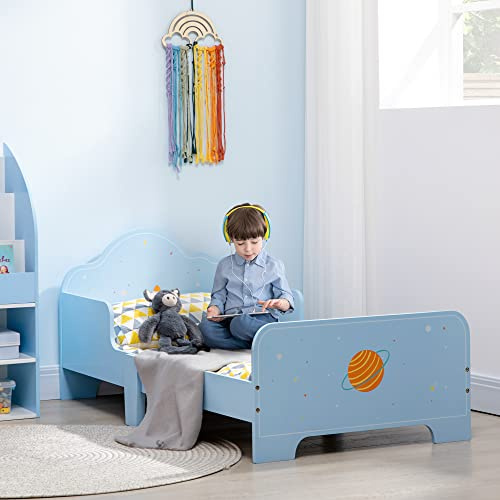 ZONEKIZ Kids Toddler Bed Safety Rails Ages 3-6 Years 143 x 74 x 59cm Blue