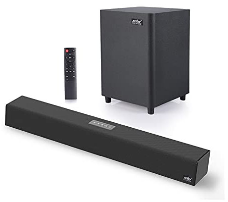 ICOSAR Sound bar 100 W TV SoundBar 2.1 Altoparlante Bluetooth 5.0 Home Theater Sistema Audio 3D Surround Sound Bar Telecomando Con Subwoofer