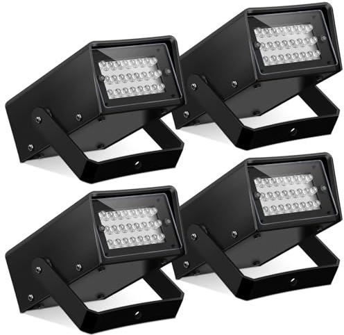 Treela 4 Packs Strobe Party Lights, Bright LED Strobe Stage Light Mini Party Lights Adjustable Flash Speed Control for Party Stage Club Disco Bar Halloween Decoration(White,24 LED)
