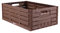 Caja plegable estable con aspecto de madera, 60 x 40 x 21,8 cm (45 L), apilable