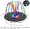 LMECHN LED Solar Springbrunnen 5.5W mit Verstellbare Stützstange Buntes LED Solar Teichpumpe Solarbrunnen mit verschieden Düse Wasserpumpe Solar Fontäne Pumpe für Gartenteich,Vogelbad,DIY Wasserspiel