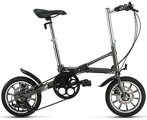 Kcolic 14-Zoll Faltrad, Leichtes Aluminium Faltrad, Bequem Verstellbares City Fahrrad, Aluminiumrahmen Outdoor Reiserad Für Männer Und Frauen D,14inch