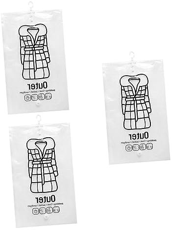 MAGICLULU 3St aufbewahrungssack storage pockets clothes hangers Reise-Aufbewahrungstasche Reise-Vakuumbeutel für Kleidung Kleiderhaken Aufbewahrungsdeckel anzug abdeckung Kompressionsbeutel