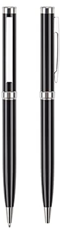 Navna Luxuriöser Metall-Kugelschreiber, 0,5 mm, Gelschreiber, schwarz, für Tagebuch, Notizen, Studenten, Schreibwaren, Party, Geschenk, 2 x Büro
