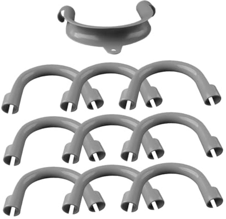U-förmige Schlauchklemme für Waschmaschinenablauf, 10 Stück Kunststoff | Buckle Design, Einfache Montage, Zuverlässige Verbindung gegen Leckage, Passend für Ablaufschlauch