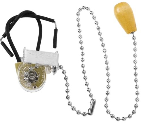 DIYEAH Interruptor De Luz Con Cadena De Tracción Para Lámparas De Techo Accesorio Repuesto Para Baño y Hogar Diseño Cromado Duradero y Seguro