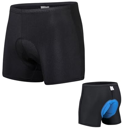 Fiohiros Boys 3D Padded Cycling Shorts – Kids Padded Cycling Shorts Boys Age 6-14, Breathable Black Bicycle Undershorts for Mountain Bike, Quick-Dry (UK, Age, 8-10 Years, Regular, Black)