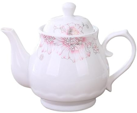 XYUERU Teiera in Porcellana Europea, Set da caffettiera, Fiori in Ceramica Fatti a Mano, bollitore da tè Vintage, brocca, Bar for Feste, tè pomeridiano(800ml)