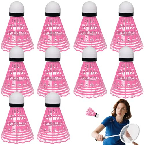 10 Stück Federbälle Nylon Badminton Bälle,Federball Set Badminton Bälle