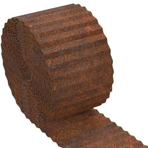 Rasenkante – Beeteinfassung für den Garten aus Metall | 1000 cm | flexible Landschaftsumrandung resistent gegen Rost für Einfahrten, Terrassen, Wege, Beete