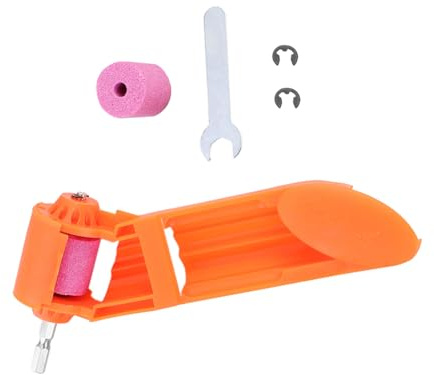 Vaguelly Portable Drill Bit Sharpener with Grinding Wheel for Straight Shank Twist Bits Lightweight Electric Grinding Tool for DIY and Construction Handheld Accessory for Quick Sharpening
