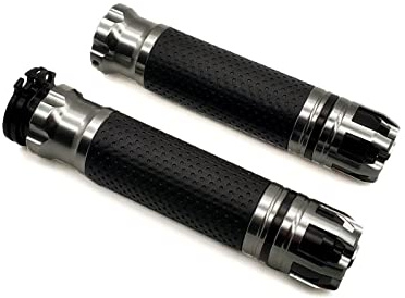 Griff Universal CNC Motorrad Griff Lenker Enduro Moto Hand Bar Grip Für KAWASAKI KDX220 KDX200 KDX50 Für VERSYS 650 1000 Lenkerabdeckung(Grey)