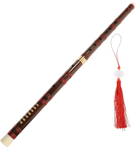 SECFOU Flauta de Bambú C Afinación Precisa, Instrumento Tradicional Chino para Principiantes y Adultos, Flauta de Estilo Antiguo Segura y Pulida, Adecuado para Estudiantes y Enseñanza