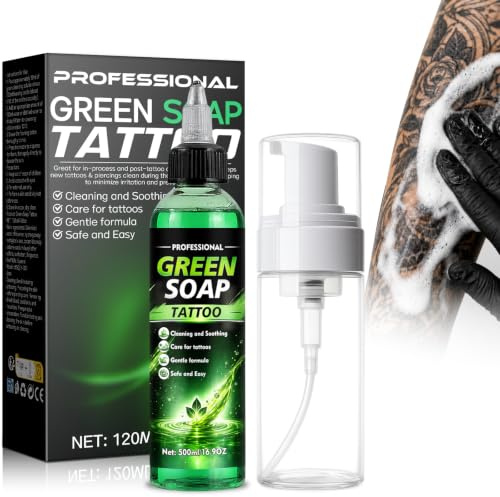 Green Soap Tattoo Solución de Limpieza con Botella Espumadora 120 ml