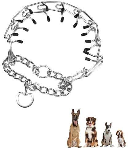 Sandsberg Hund Pincher Halsband, Edelstahl Hundehalskette, Hunde Kette zum Hundetraining für Outdoor, Spazierengehen (2.5mm*45cm)