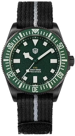 watchdives 40mm EXD Taucheruhr Titan Japan VH31 Quarz Uhrwerk Saphirglas Armbanduhr Analoge Leuchtende wasserdichte Uhr für Herren