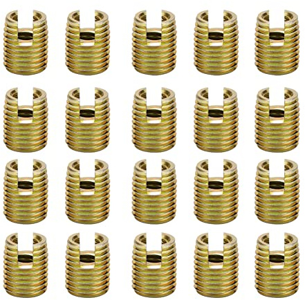 Akozon Gewindeeinsätze, 20 Stück 302, Karbonstahl, Reparatur-Set für Schrauben mit selbstschneidendem Gewindeeinsatz (innen M4 x 0,7 außen M6,5 x 0,75: 8 mm)
