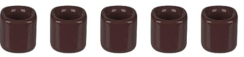 Mega Candles 5 pcs Brown 1/2 Inch Diameter Ceramic Chime Ritual Spell Candle Holders, Great for Casting Chimes, Meditation, Rituals, Spells, Vigil, Witchcraft, Wiccan Supplies