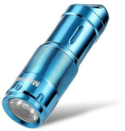 MecArmy X2S Mini lampe de poche EDC avec chargement micro USB, lampe torche portable rechargeable au quotidien | Lampe d'extérieur étanche 130 lumens (DLC bleu)